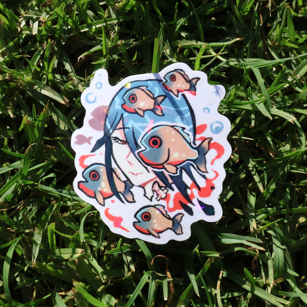 [Original] Piranha Girl Sticker