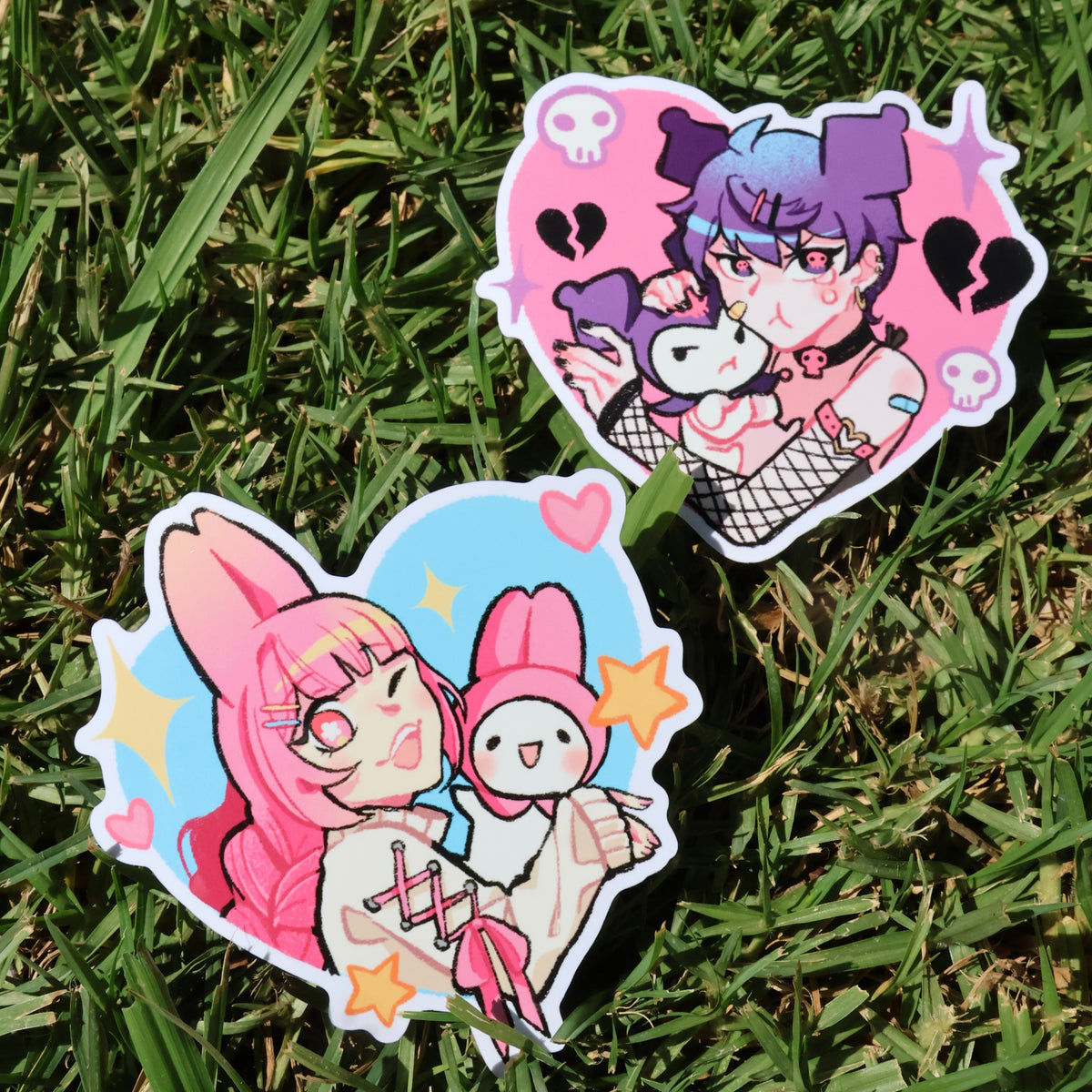 [Sanrio] My Melody x Kuromi Heart Stickers