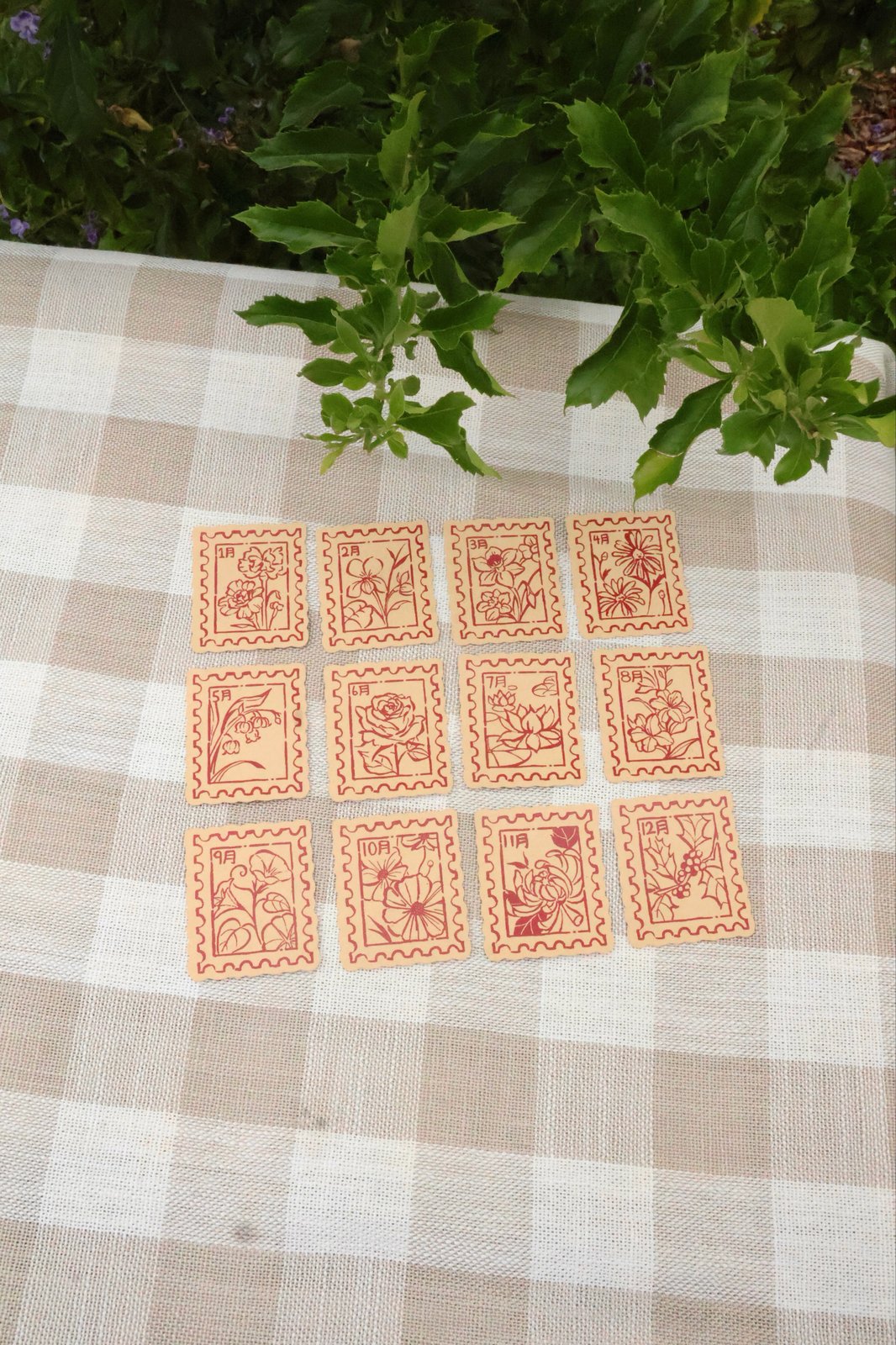Birth Flower Stamp Stickers