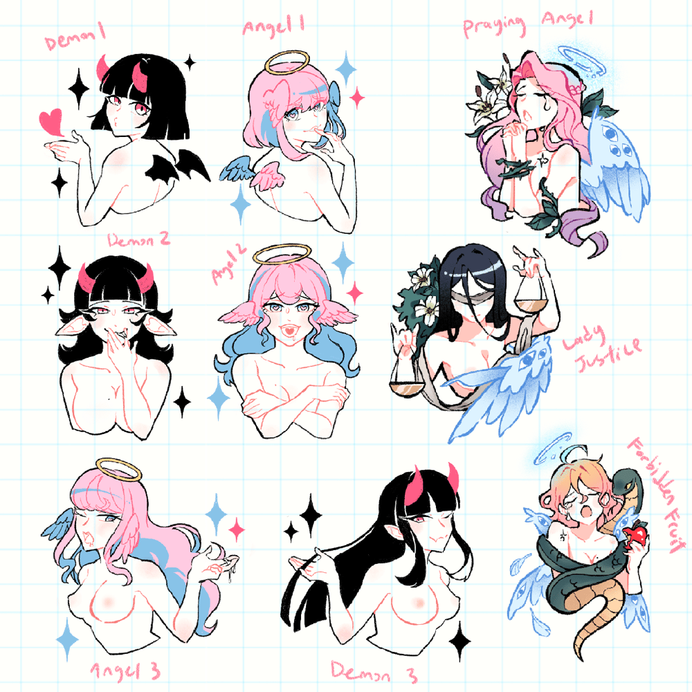 [Original] Angel/Demon Stickers