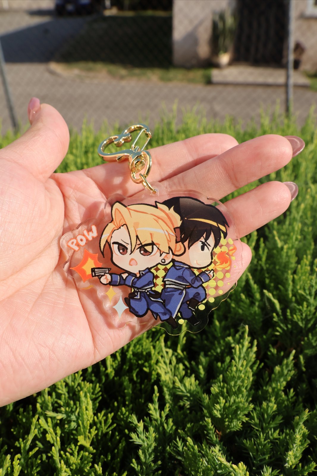 [FMA] Roy Mustang x Riza Hawkeye Keychain