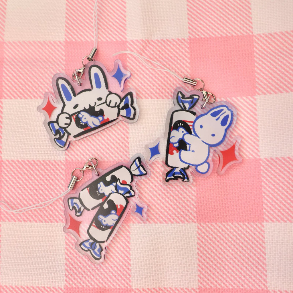 White Rabbit Candy Acrylic Charms