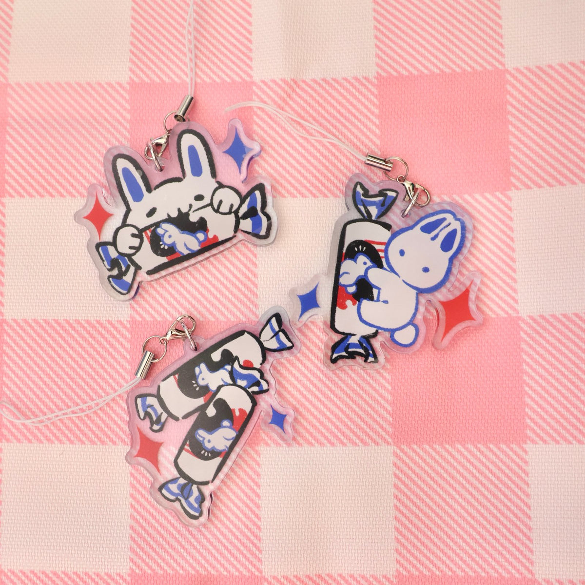 White Rabbit Candy Acrylic Charms